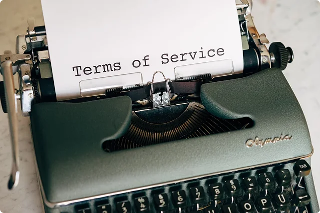 Terms of Service Typewriter